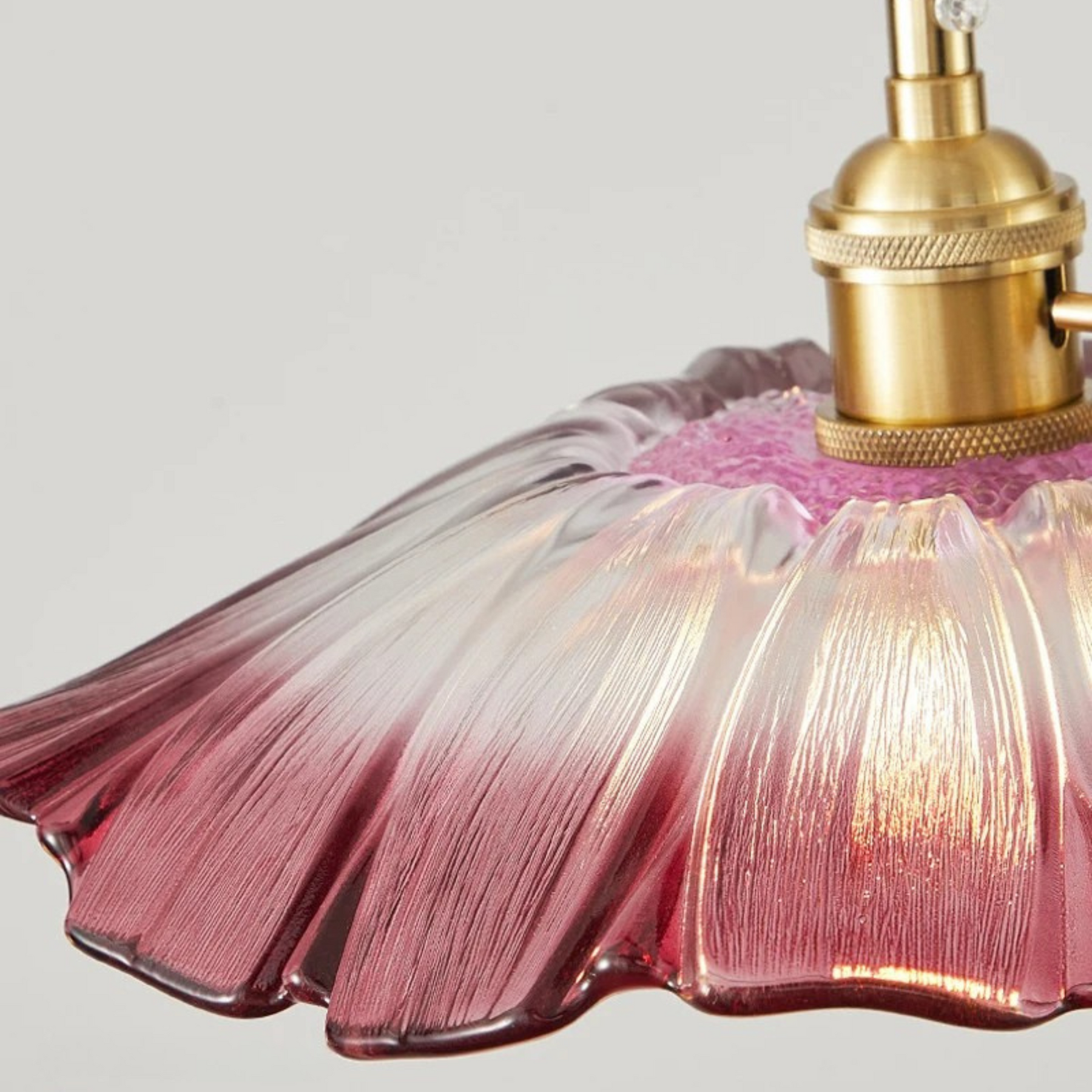 Luminária Pendente Flor de Vidro Vintage
