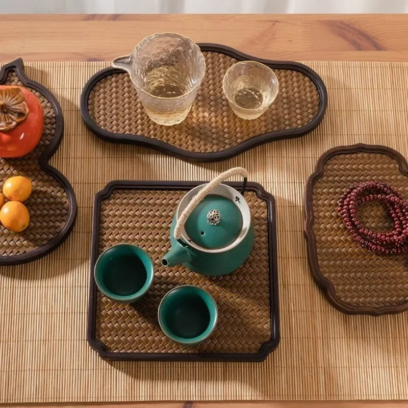 Bandeja Trançada de Bambu Cazzati