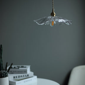 Luminária Pendente Flor de Vidro Vintage