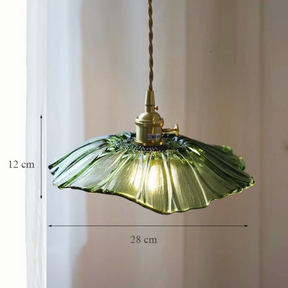 Luminária Pendente Flor de Vidro Vintage