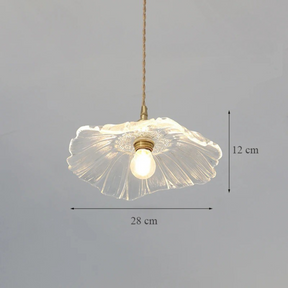 Luminária Pendente Flor de Vidro Vintage