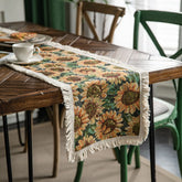 Corredor De Mesa De Girassol Para Decoração, Jacquard Craft, Mesa De Chá, Festa, Casamento, Decoração De Férias, Melhor Escolha