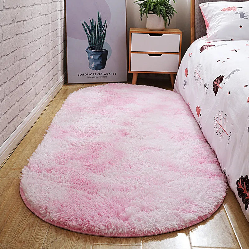 Tapete Oval de Veludo Para Sala