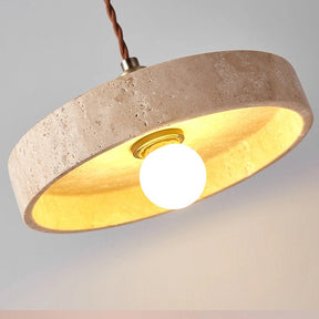 Luminária Pendente Japonesa em Pedra Natural